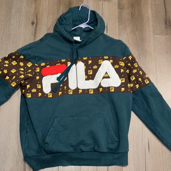 Urban Outfitters Fila Green Monogram Hoodie - Picture 3 of 3